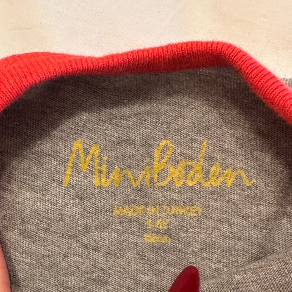 Mini Boden Red and Gray Vehicle Print T-Shirt - Picture 2 of 2